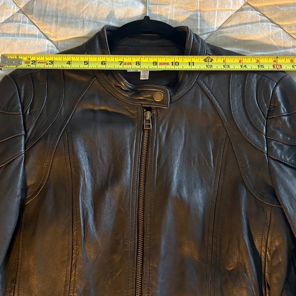 Dark Chocolate Genuine Leather Jacket - Picture 4 of 6